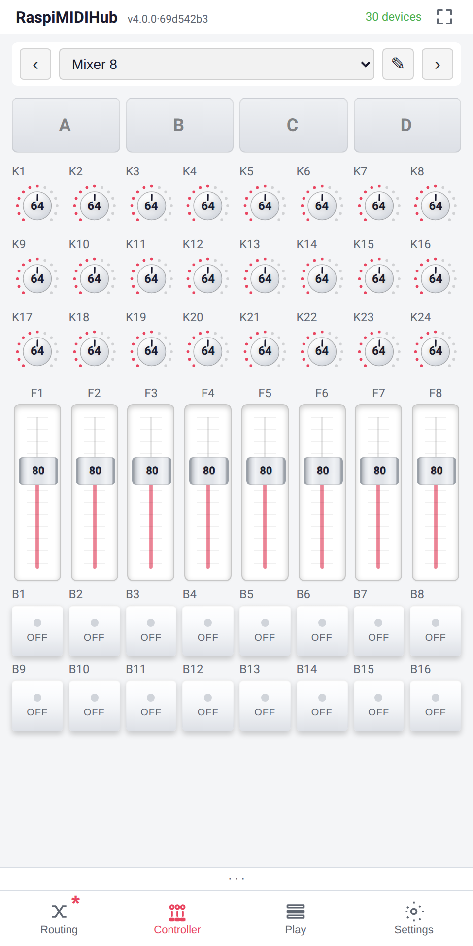 Mixer 8 Controller